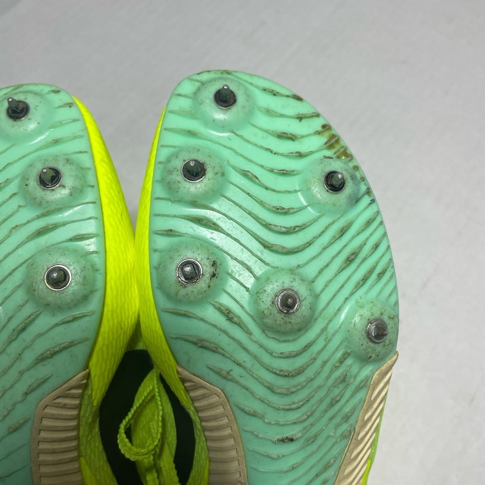 Nike Mens Track Spikes US 7.5‎ Volt Black Removable Spikes Athletic Performance - Picture 5 of 8
